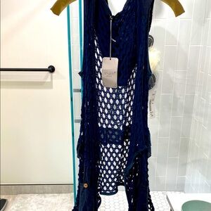 Fox Blue Knit Accent Vest